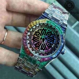 Montre de luxe Charm_Jewells en acier inoxydable, boîtier carré 40 mm, cadran analogique, verre saphir, lumineuse, unisexe, mécanique, tendance - Product Image 2