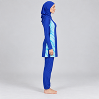 Ensemble Burkini Modeste 3 Pièces Personnalisé pour Femme, Tenue de Sport avec Poches, Ensemble de Gym Musulman à Séchage Rapide