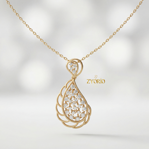 Collier pendentif en argent sterling avec diamant de laboratoire en forme de goutte, chaîne à maillons, bijoux élégants et luxueux pour femmes, fiançailles, mariage, fête - Product Image 2