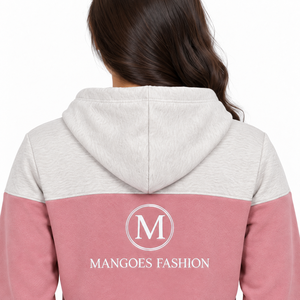 Conjunto Deportivo Unisex MANGOES FASHION Rosa Gris Sólido Ecológico de Felpa 100% Algodón con Capucha y Cordón Ajustable - Product Image 5