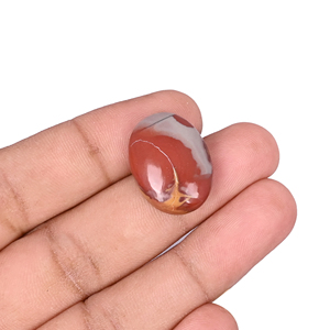 Piedra Preciosa Suelta de Jaspe Rojo, Forma Ovalada, 17.40 Quilates, 22x16mm - Product Image 1