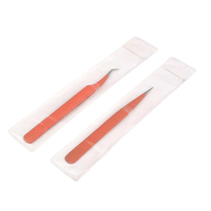 Pince à épiler anti-magnétique à pointe lisse en acier inoxydable de 10 mm Kaamir Instruments KI-LT-2706, emballage personnalisé pour les artistes en extensions de cils - Product Image 6