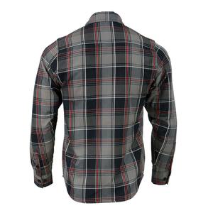 เสื้อเชิ้ต Urban Forge Shadow Plaid Utility สีเทาและแดงลายตารางพรีเมียม ผ้าแฟลนเนล ติดกระดุม มีกระเป๋าคู่ สไตล์สตรีทแวร์ - Product Image 5