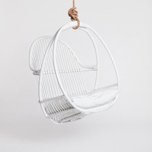 Natural rattan double <b>egg</b> basket chair swing hanging chairs comfortable seating for indoor outdoor - Product Image 2