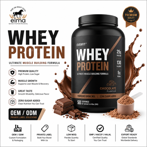 Concentrado de Proteína de Suero de Leche Elma Food 1KG Sin Azúcar Añadido 50 Porciones Fórmula de Crecimiento Muscular con BCAA Proteína en Polvo Sin GMO - Product Image 1