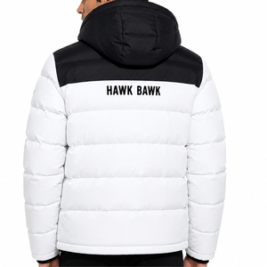 Custom <b>Men</b>’s Puffer <b>Jacket</b> Custom Solid Color <b>Hooded</b> Quilted Winter <b>Jacket</b> Full Zip Outdoor Coat Premium Quality <b>Jacket</b> - Product Image 2