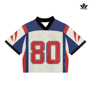 เสื้อฟุตบอลผู้หญิงแบบสั่งทำพิเศษ ผ้าโพลีเอสเตอร์ 100% ตาข่าย คอวี แขนสั้น ลายดอกไม้และนกกระเรียน ระบายอากาศได้ดี ชุดกีฬาสำหรับผู้ใหญ่ทุกประเภท - Product Image 2