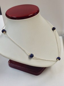 Collar de Lapislázuli en Plata de Ley 925 y Oro Amarillo de 14K, Joyería Fina con Piedras Preciosas para Mujer, Regalo - Product Image 5