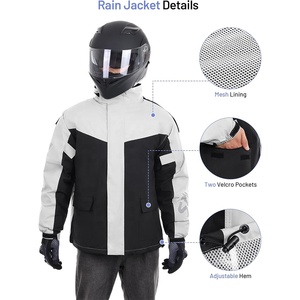 Traje de Lluvia para Motocicleta con Chaqueta y Pantalones Impermeables, Protección Duradera contra Tormentas, Ajuste Ajustable, Capa Transpirable y Logotipo Personalizado - Product Image 3