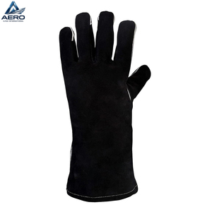 Guantes de Trabajo de Seguridad Resistentes al Calor, Negros, con Precio de Mayoreo, para Construcción, Guantes de Soldadura de Cuero Reforzado - Product Image 4