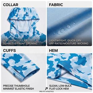 Chemises de pêche à manches longues, protection solaire UPF 50, protection UV, séchage rapide, imperméables, en spandex/polyester, impression par transfert thermique, unisexe - Product Image 3