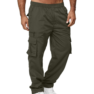 Wholesale Cargo <b>Trousers</b> for <b>Men</b> Custom Casual Multi Pocket Utility Pants <b>Elastic</b> Waist OEM ODM Private Label Manufacturer <b>Men</b> - Product Image 5