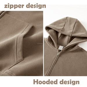 Sudadera con capucha y cremallera de gran tamaño con logotipo personalizado de alta calidad, sudaderas con capucha para hombre, ropa de calle - Product Image 5