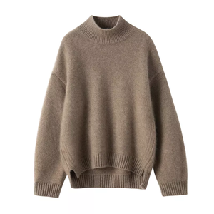 Premium Breathable 100% Merino Wool <b>Turtle</b> <b>Neck</b> Full Sleeves Pullover Custom Color Size Knitted Sweater For Women - Product Image 6