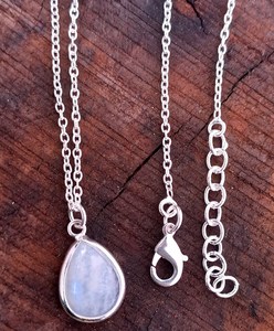 Rainbow Moonstone Pendant 925 Sterling Silver <b>Drop</b> Pendant Gemstone Necklace Jewelry For Women Gift Wholesale - Product Image 3