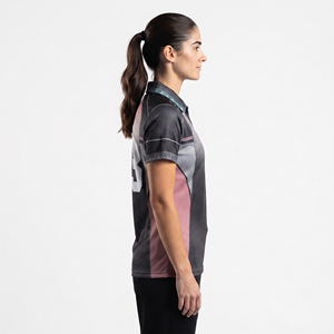 เสื้อคริกเก็ตผู้หญิงแบบสั่งทำพิเศษ พิมพ์ลายแบบ Sublimation ผ้าโพลีเอสเตอร์ 100% เสื้อฟุตบอลผู้หญิงประสิทธิภาพสูง เสื้อคริกเก็ตผู้หญิงประสิทธิภาพสูง - Product Image 3