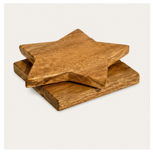 Eco-Friendly Handcrafted Square Mango Wood <b>Coasters</b> Set Durable Heat-Resistant Natural Wood <b>Drink</b> Mats <b>For</b> Home And Office Decor - Product Image 4