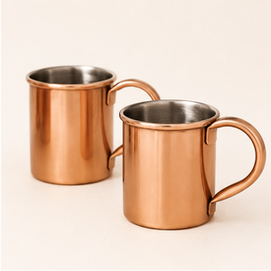 Mug à Moscow Mule en cuivre massif pur, artisanal, design classique, pour bière et cocktails, avec poignée ergonomique, idéal pour la maison, le bar et les cadeaux - Product Image 3