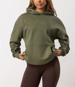 Latest Style High Quality Wholesale Women's Custom Casual Two Piece Fleece Hooded <b>Tracksuit</b> Set Full Sleeve Sweatsuit At Low MOQ - Product Image 6