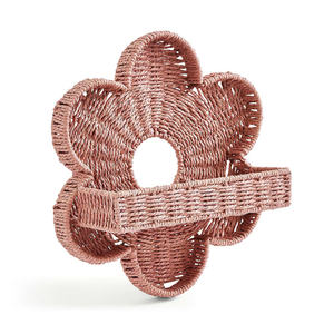 Adorable étagère murale pour enfant en jonc de mer, faite à la main, utilisant des fibres naturelles, pour la chambre d'enfant, étagère murale fonctionnelle pour enfant, organiseur - Product Image 1