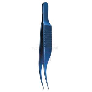 Pinces à suture Colibri en acier inoxydable allemand 7,5 cm avec plateforme de ligature, couleur titane bleu, pour la ligature de la cornée - Product Image 4