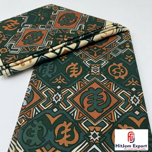 Véritable tissu africain imprimé à la cire et Ankara pour vêtements artisanat pagne en polyester côtelé Kinshasa - Product Image 1