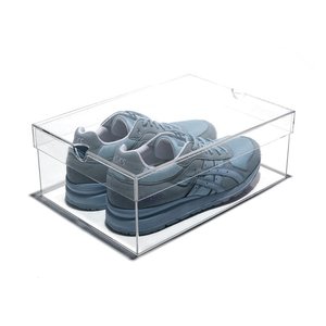 2025 Boîte à chaussures empilable en acrylique transparent tendance-gain de place, ouverture latérale, affichage transparent pour baskets et collections - Product Image 2