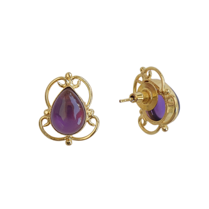 Zircon Handmade Brass Gold Plated Vintage <b>Moon</b> Shape Stud <b>Earrings</b> for Women's Wedding-Wholesale Bulk - Product Image 3