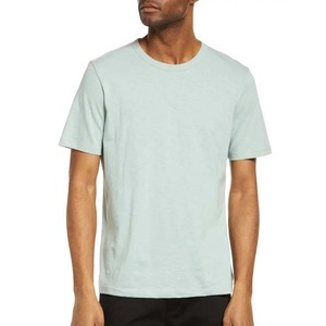 Camiseta de Cuello Redondo Azul Claro, la Mejor Camiseta Estampada de Algodón y Fibra de Bambú - Product Image 1