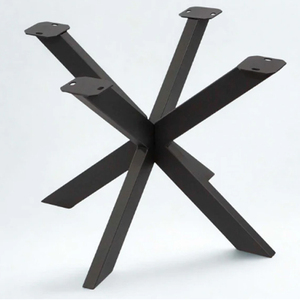 Flowy Wishbone Entryway <b>Console</b> <b>Table</b> legs 1 Pair Metal <b>Black</b> <b>Table</b> Legs - Product Image 6