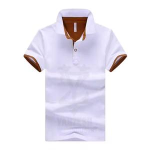 <b>Men's</b> New Fashion Trend 100% Cotton Knitted Breathable <b>Turtleneck</b> Short Sleeve Pullover <b>for</b> Shirts Custom Front Logo Plus Size - Product Image 1
