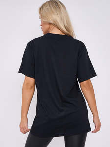 Camiseta DTG para mujer, estilo casual, poliéster/algodón, con diseño gráfico OEM, ropa para mujer, estilo urbano, top personalizado. - Product Image 2