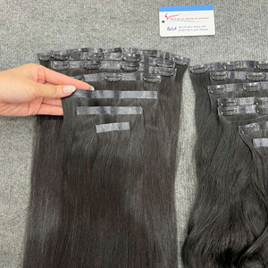 ผมต่อแบบคลิปหนีบคุณภาพสูง 100% ผมแท้เวียดนาม สีธรรมชาติ แบบคอมโบ ขายส่ง - Product Image 4