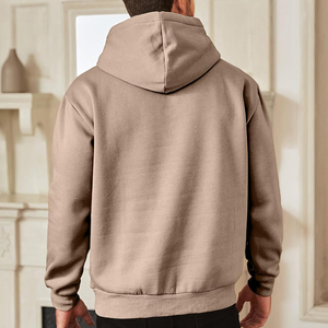 Sudadera Unisex con Capucha Lisa y Logo Personalizado, Oversize de Algodón Pesado, Cuello Redondo, Sudadera Lisa para Hombre, Sudadera Sólida con Cuello Redondo para Hombre - Product Image 2