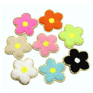 Flower Chenille Embroidery Patch Glitter Sequin <b>Iron</b> on Sew on Applique for Clothing Bags Hats Wholesale Custom Chenille - Product Image 5