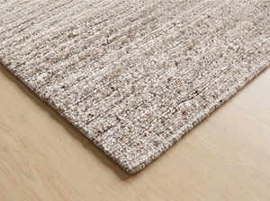 Tibbati Handmade Solid Texture Rug | Contemporary Taupe Wool <b>Carpet</b> for Modern Interiors - Product Image 1