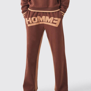 Nouvel ensemble de survêtement sportif décontracté à capuche pour homme, 2-en-1, imprimé uni, 100 % coton, vente en gros, le plus vendu - Product Image 2