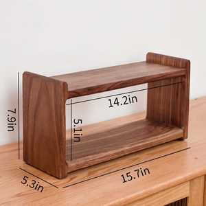 Wooden Three Tier Corner <b>Storage</b> <b>Rack</b> 27.16W x 14.8H Standing Type for <b>Kitchen</b> Countertop Minimalist Style Durable - Product Image 5
