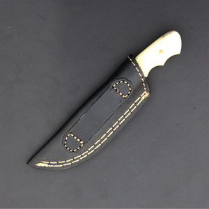 มีดสกินเนอร์เหล็กดามัสกัสคุณภาพสูง ด้ามไม้ สำหรับการผจญภัยกลางแจ้ง - Product Image 3