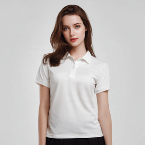 <b>Drop</b> Shoulder Short Sleeved Oversized Women Polo Shirts Button Down Turn Down Collar Polo Shirt Women's Casual Summer Polo - Product Image 6