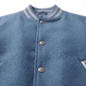 Chaqueta Universitaria Deportiva de Lujo OEM, con Ribete de Punto, Exterior de Poliéster/Algodón, Unisex, Clásica - Product Image 5