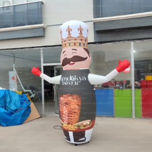 Muñeco inflable gigante <span class=keywords><strong>de</strong></span> 3m con logo personalizado, bailarín <span class=keywords><strong>de</strong></span> aire con forma <span class=keywords><strong>de</strong></span> chef <span class=keywords><strong>de</strong></span> kebab, con luces LED, para publicidad <span class=keywords><strong>de</strong></span> restaurantes. - Product Image 3