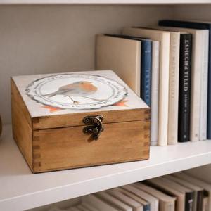 Boîte en bois imprimée multi-compartiments pour thé et bijoux, boîte de rangement en bois imprimée pour l'organisation de la cuisine, vente en gros - Product Image 2