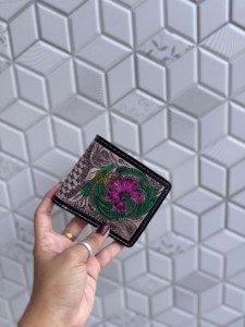 2026 Unique Designer Hand Tooled Leather <b>Wallet</b> Men's <b>Long</b> Zipper <b>Wallet</b> Hot Sale Fashion Floral Embossing Daily Use <b>Wallet</b> - Product Image 2