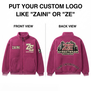 Premium 240g Polyester Fleece <b>Men's</b> Running <b>Jacket</b> Teal Custom Embroidery Chenille Patch Embossed Logo Reflective Quick Dry - Product Image 1