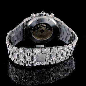 Reloj de Diamantes Moissanite en Oro Rosa Totalmente Cubierto de Diamantes, el Más Vendido, para Fiestas Nocturnas y Uso en Clubes, Disponible a Precio de Exportación - Product Image 3