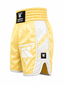 Shorts de boxe pour hommes, modèle 2026, jaune et blanc, impression par sublimation, séchage rapide, vêtements d'arts martiaux, coupe régulière, shorts de boxe pour adultes - Product Image 3
