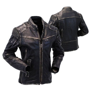 เสื้อแจ็คเก็ตหนังผู้ชายแฟชั่นทันสมัย อุ่นสบาย เหมาะสำหรับกิจกรรมกลางแจ้ง ระบายอากาศได้ดี กันลม  หนัง PU เท่ห์ๆ พร้อมซิป - Product Image 6