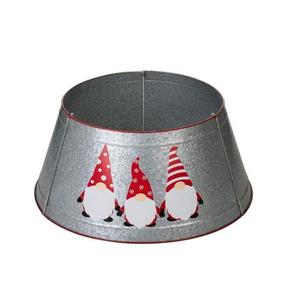 Santa Printed Round Shape Christmas <b>Tree</b> Collar In Metal For Home Livingroom Festival Decorative Use <b>Tree</b> Collar <b>Stand</b> - Product Image 1
