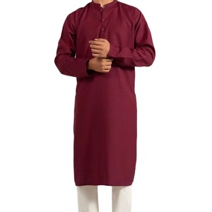 Hot Sale New Arrival Comfortable Men's Shalwar Kameez Custom Logo <b>Design</b> Pakistani Suits Long Dress for Parties-OEM <b>Services</b> - Product Image 1